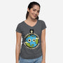 My Cat Lives Here-womens v-neck tee-Xentee
