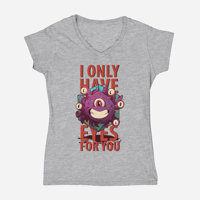 Cute Beholder-womens v-neck tee-jacnicolauart