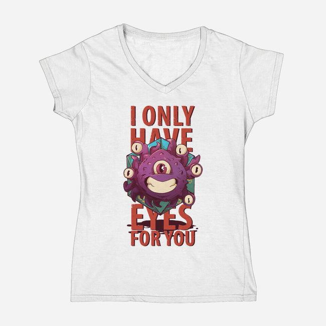 Cute Beholder-womens v-neck tee-jacnicolauart