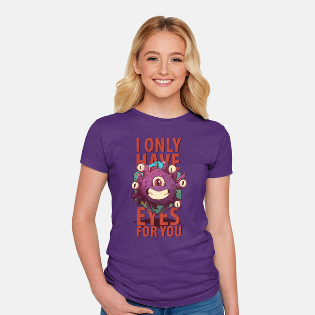 Cute Beholder-womens fitted tee-jacnicolauart