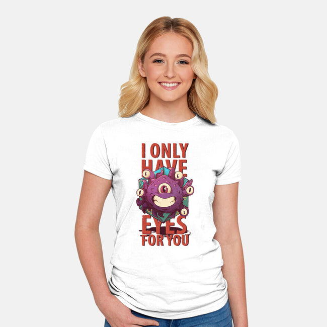 Cute Beholder-womens fitted tee-jacnicolauart