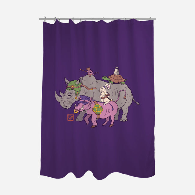 Mutant Animals-none polyester shower curtain-vp021