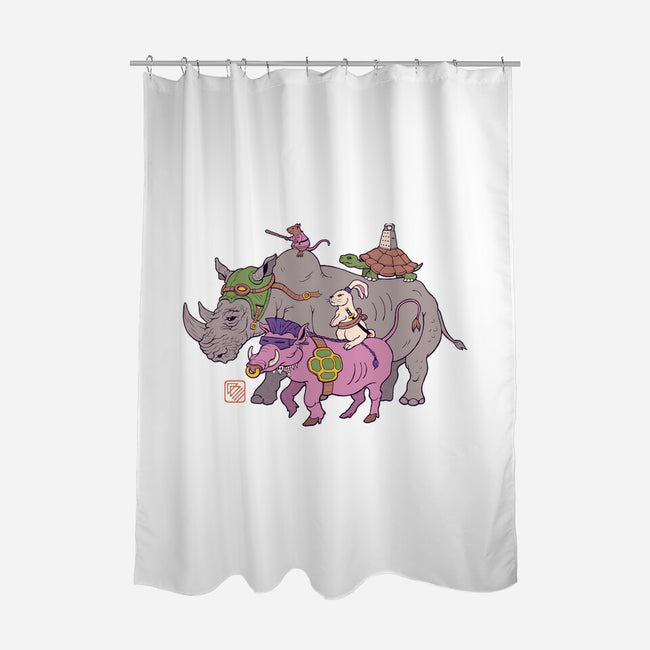 Mutant Animals-none polyester shower curtain-vp021