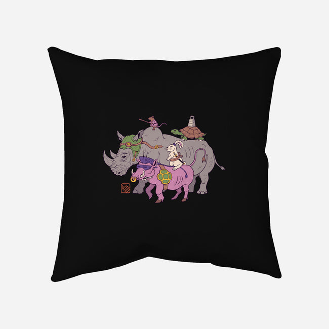 Mutant Animals-none removable cover w insert throw pillow-vp021