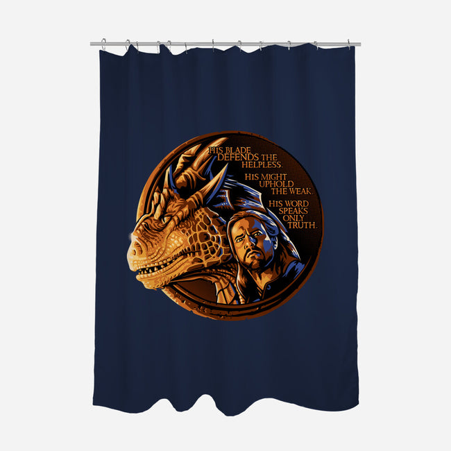 The Old Code-none polyester shower curtain-daobiwan