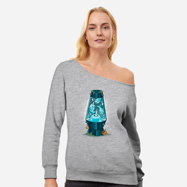 Narwhalamp-womens off shoulder sweatshirt-Vallina84