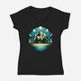 Mountain Night-womens v-neck tee-Vallina84