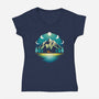 Mountain Night-womens v-neck tee-Vallina84