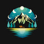 Mountain Night-none fleece blanket-Vallina84