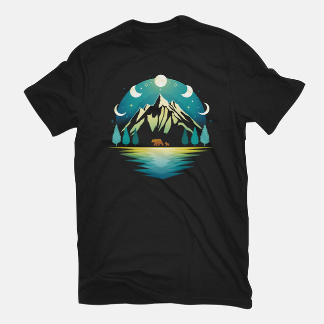 Mountain Night-unisex basic tee-Vallina84