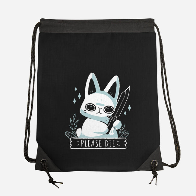Please Die-none drawstring bag-xMorfina