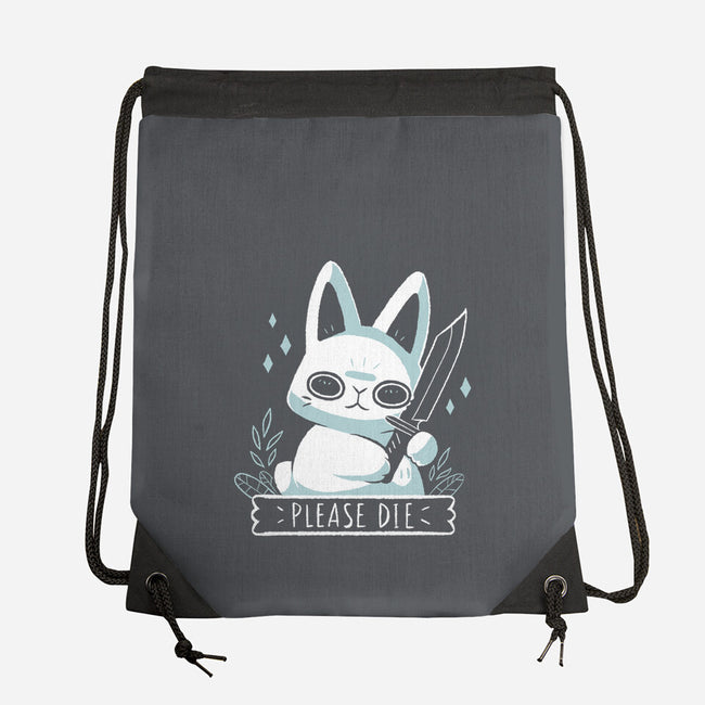 Please Die-none drawstring bag-xMorfina