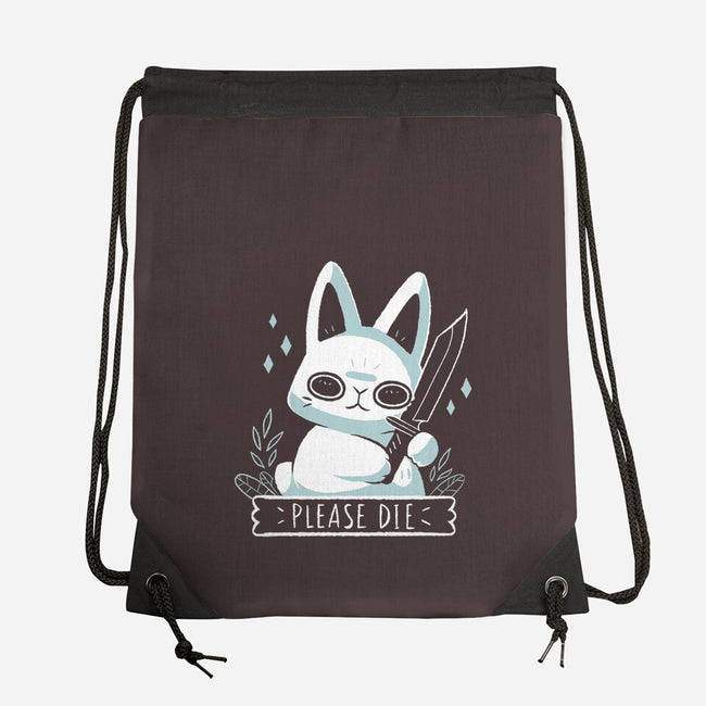 Please Die-none drawstring bag-xMorfina