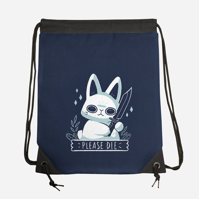Please Die-none drawstring bag-xMorfina