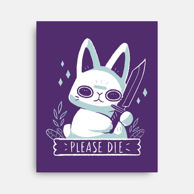 Please Die-none stretched canvas-xMorfina