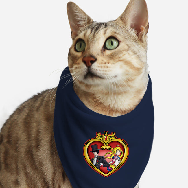 Heart Of Moon-cat bandana pet collar-nickzzarto