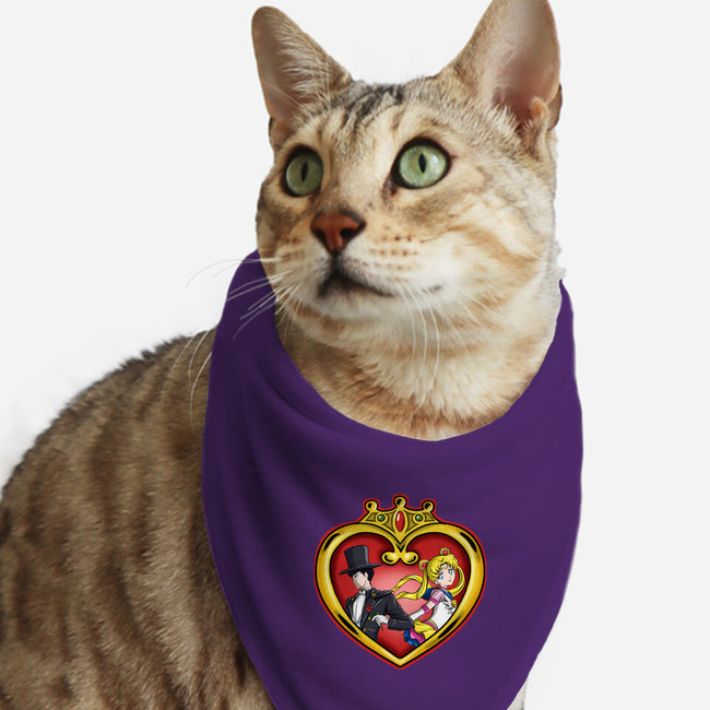 Heart Of Moon-cat bandana pet collar-nickzzarto