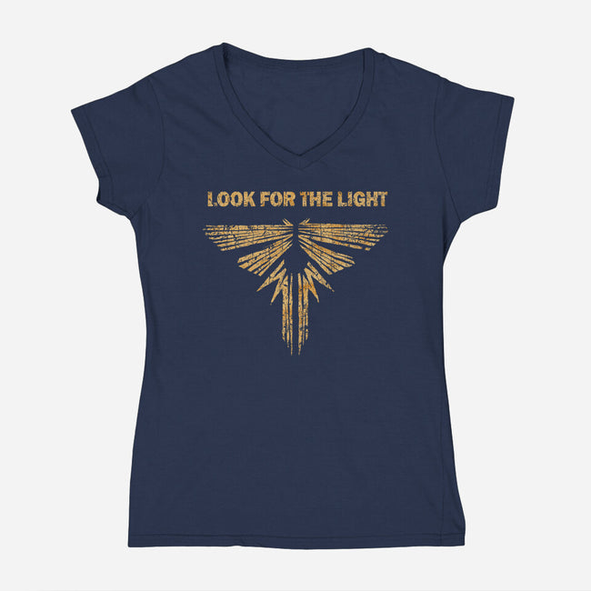 Looking For The Light-womens v-neck tee-kg07