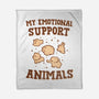 Tasty Support Animals-none fleece blanket-kg07