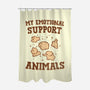 Tasty Support Animals-none polyester shower curtain-kg07