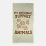 Tasty Support Animals-none beach towel-kg07