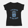 Bigger Inside-womens v-neck tee-kg07