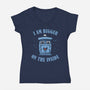 Bigger Inside-womens v-neck tee-kg07