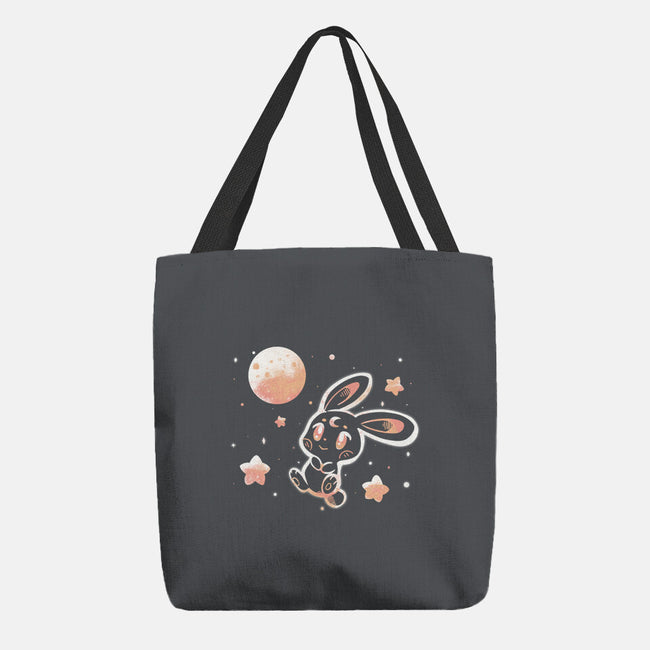 Space Bunny-none basic tote bag-TechraNova