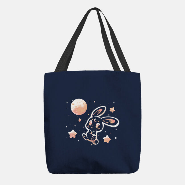 Space Bunny-none basic tote bag-TechraNova