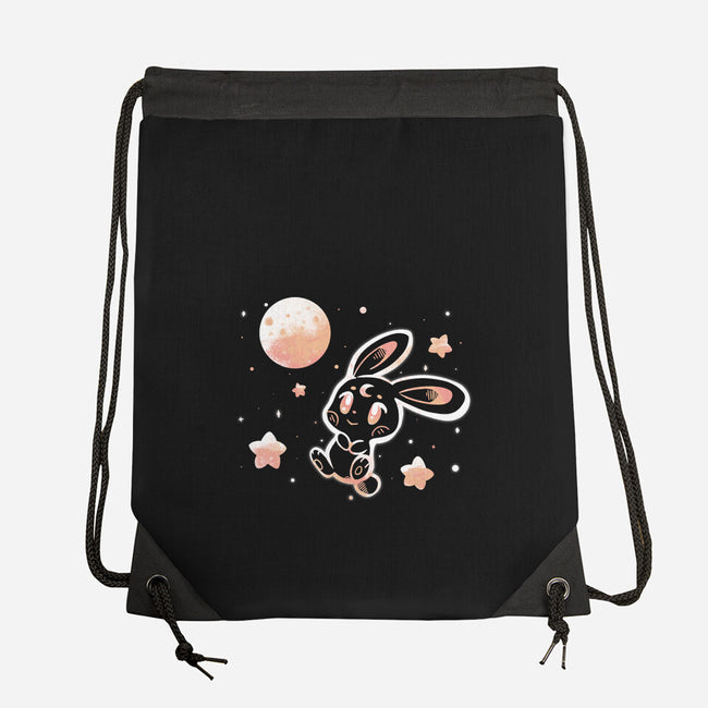 Space Bunny-none drawstring bag-TechraNova