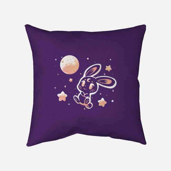 Space Bunny-none removable cover throw pillow-TechraNova