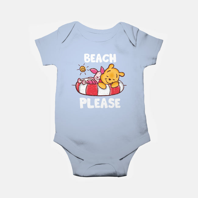 Beach Please Pooh-baby basic onesie-turborat14