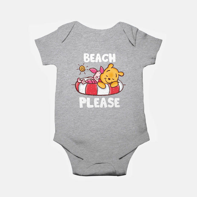 Beach Please Pooh-baby basic onesie-turborat14