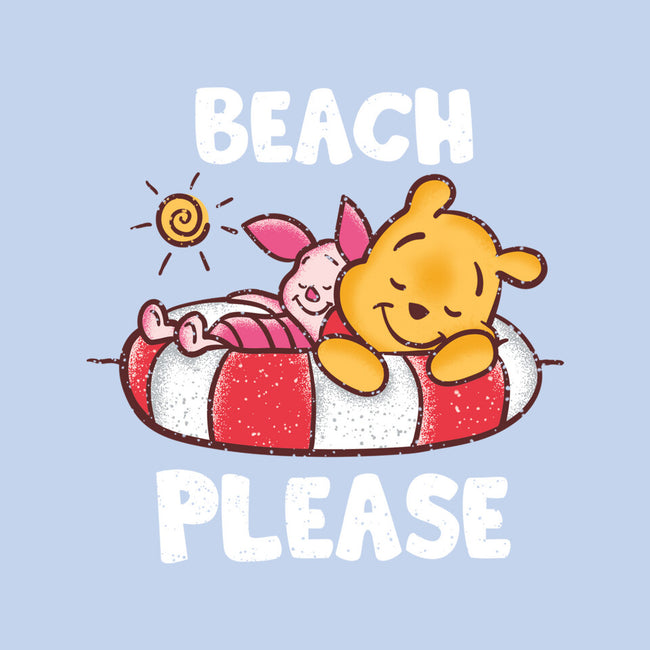 Beach Please Pooh-none stretched canvas-turborat14