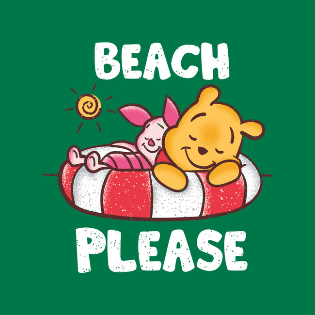 Beach Please Pooh-none removable cover w insert throw pillow-turborat14