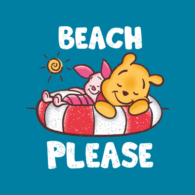 Beach Please Pooh-womens fitted tee-turborat14