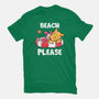 Beach Please Pooh-womens basic tee-turborat14