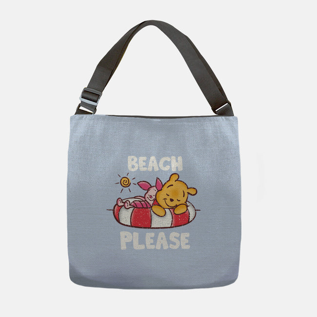 Beach Please Pooh-none adjustable tote bag-turborat14
