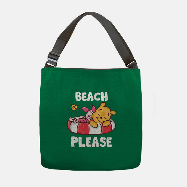 Beach Please Pooh-none adjustable tote bag-turborat14
