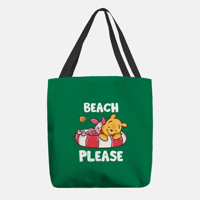 Beach Please Pooh-none basic tote bag-turborat14