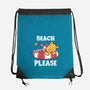 Beach Please Pooh-none drawstring bag-turborat14