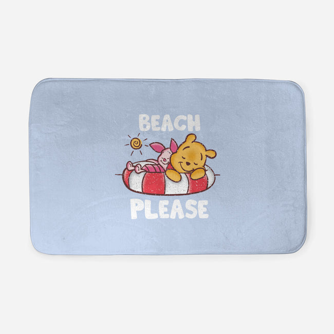 Beach Please Pooh-none memory foam bath mat-turborat14