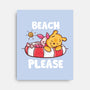 Beach Please Pooh-none stretched canvas-turborat14