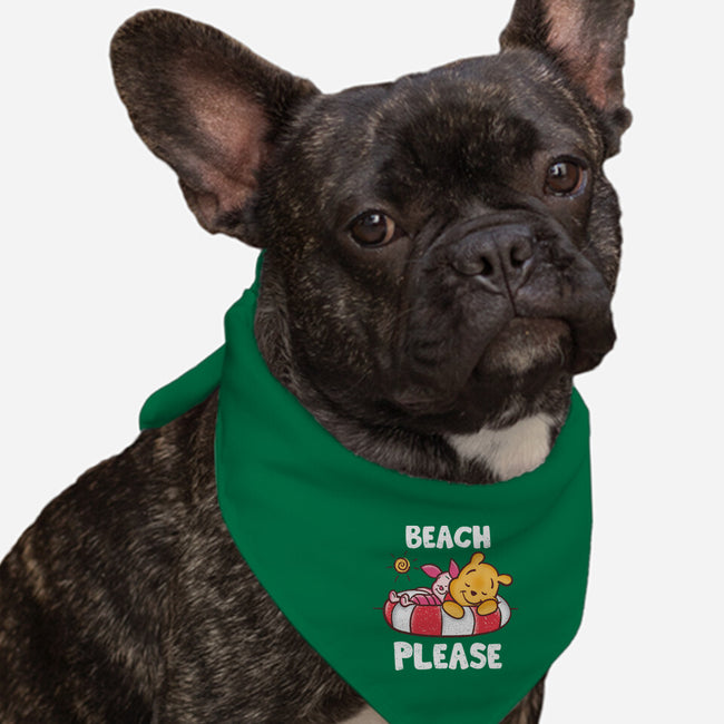Beach Please Pooh-dog bandana pet collar-turborat14