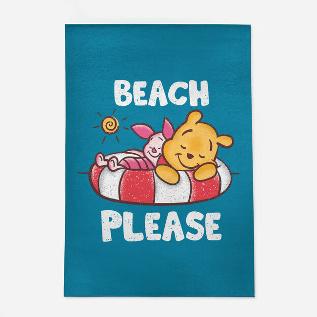 Beach Please Pooh-none indoor rug-turborat14