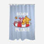 Beach Please Pooh-none polyester shower curtain-turborat14