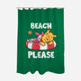 Beach Please Pooh-none polyester shower curtain-turborat14