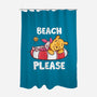 Beach Please Pooh-none polyester shower curtain-turborat14