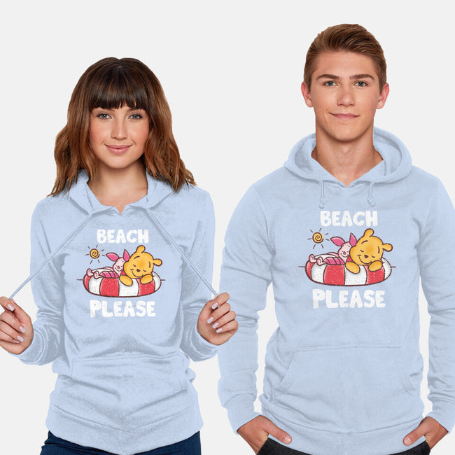 Beach Please Pooh-unisex pullover sweatshirt-turborat14