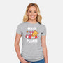 Beach Please Pooh-womens fitted tee-turborat14